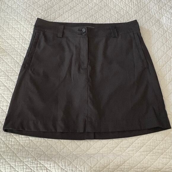 MAGGIE LANE Women's Mini Skort Black Sz12 Retro Academia Scholastic Golf Sporty - Picture 1 of 10